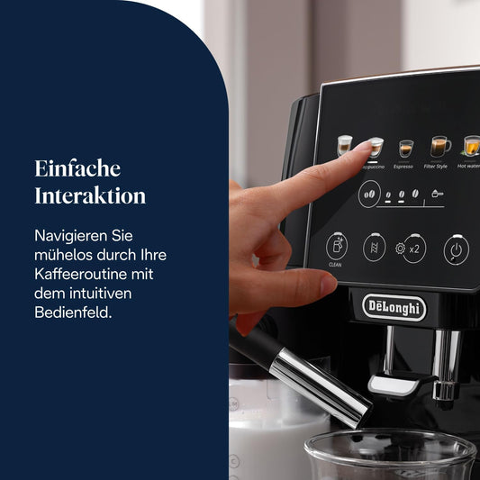 Magnifica Start (ECAM220.91.B)- Perfetto Kaffeevollautomat,4 One-Touch-Getränke,Cappuccino,Espresso Kaffeemaschine,Soft-Touch-Bedienfeld