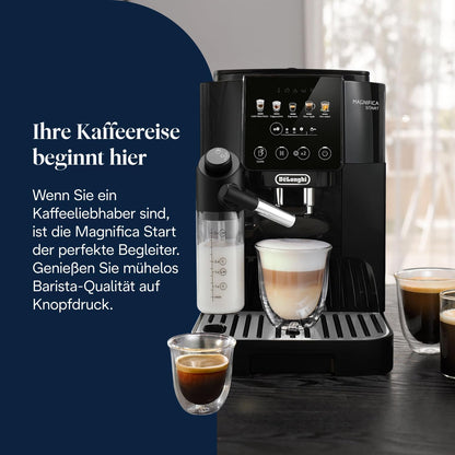 Magnifica Start (ECAM220.91.B)- Perfetto Kaffeevollautomat,4 One-Touch-Getränke,Cappuccino,Espresso Kaffeemaschine,Soft-Touch-Bedienfeld