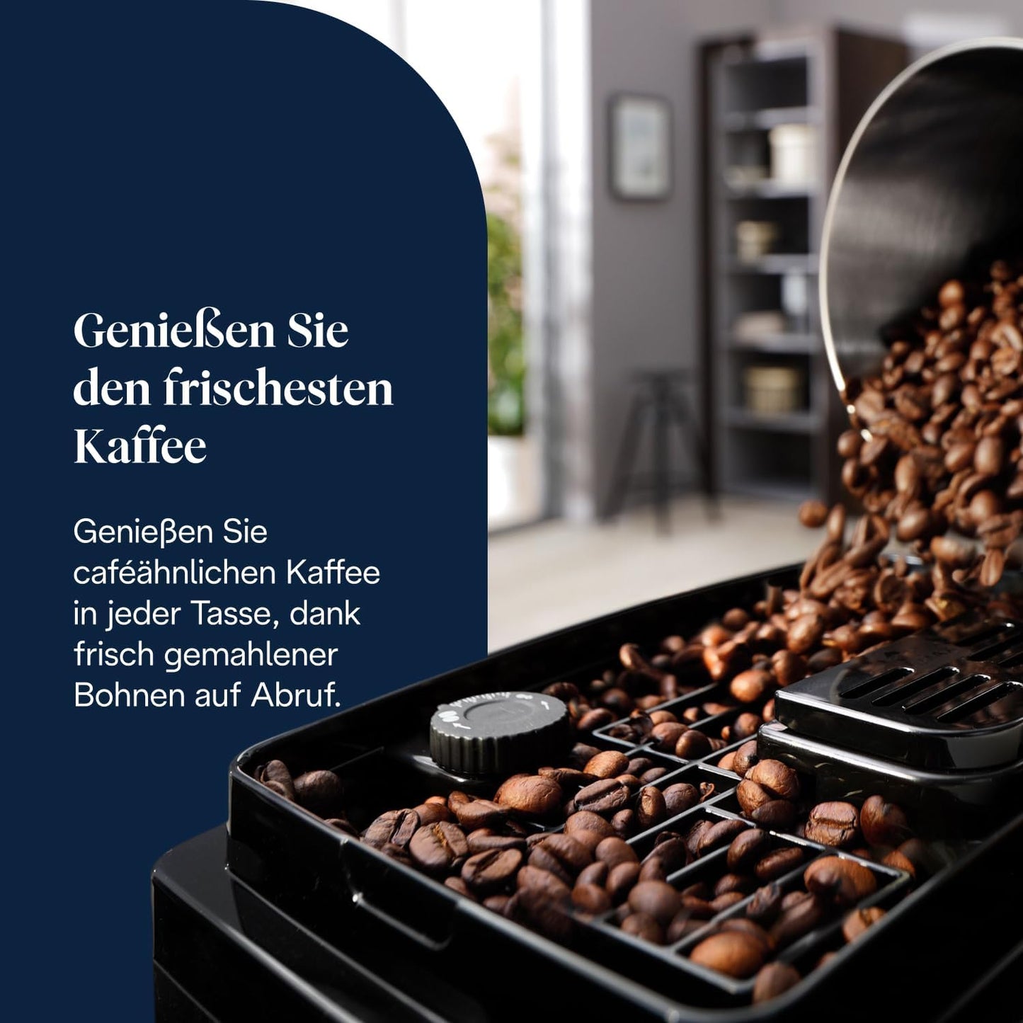 Magnifica Start (ECAM220.91.B)- Perfetto Kaffeevollautomat,4 One-Touch-Getränke,Cappuccino,Espresso Kaffeemaschine,Soft-Touch-Bedienfeld