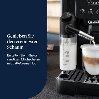 Magnifica Start (ECAM220.91.B)- Perfetto Kaffeevollautomat,4 One-Touch-Getränke,Cappuccino,Espresso Kaffeemaschine,Soft-Touch-Bedienfeld